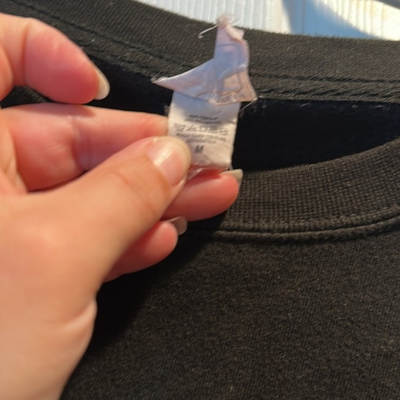 The Good Vibe Store Black Oversized Crewneck Pullover Sweatshirt M - Picture 2 of 6